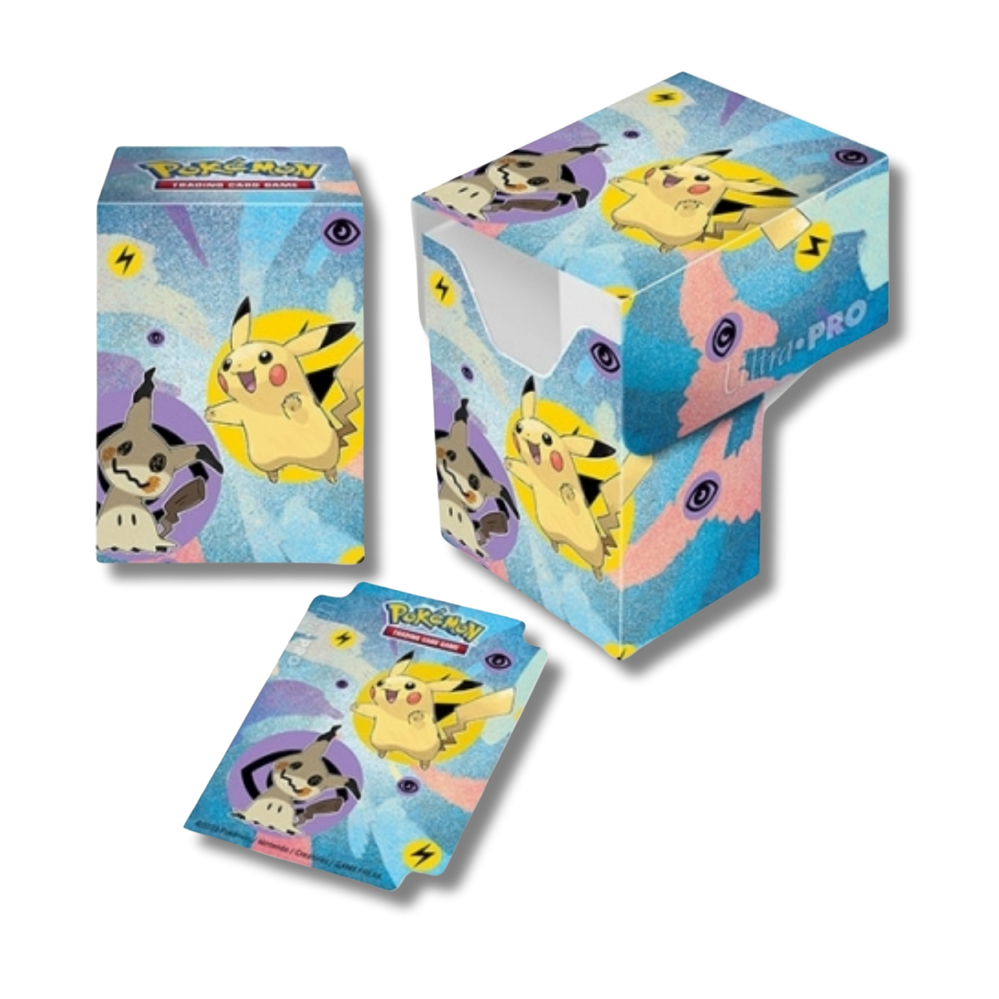Caja de Mazo Pikachu y Mimikyu Deck Box 80 Cartas - Ultra Pro